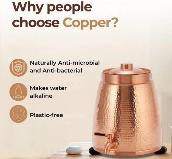 619mJtM2HpL._AC_SL1000_ Hammered Copper Water Dispenser - 8 Liter Capacity