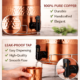 Pure Copper Hammered Water Dispenser Storage Water Tank with Tap and 2 Tumblers