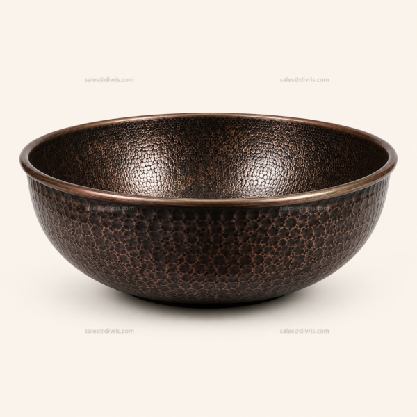 NJC-20125 Hand Hammered Pure Copper Sinks Basin