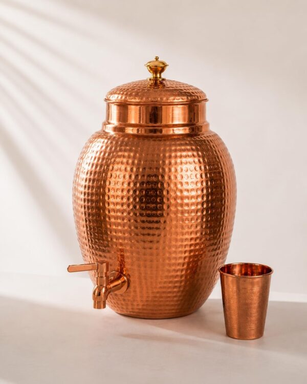 NJC-3741 Hammered Copper Water Dispenser - 8 Liter Capacity
