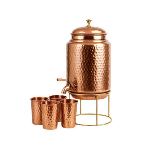 Screenshot 2026-09-07 at 5.29.24 PM Pure Copper Hammered Water Dispenser Storage Water Tank with Tap