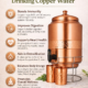 Pure Copper Hammered Water Dispenser Storage Water Tank with Tap and 2 Tumblers
